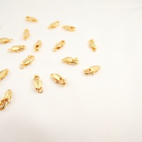 Fermoir à ressort en laiton plaqué cuivre 14K, forme queue de poisson, pour la fabrication de bijoux et de colliers, accessoire d'atelier