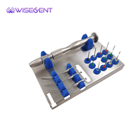 Kit d'extraction de fiches endodontiques Wisedent avec extracteur de fiches dentaires cassées et 3 embouts de travail de tailles différentes pour le traitement des canaux radiculaires