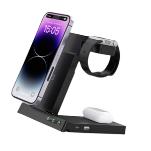 Produits phares 2026 : Station de charge sans fil personnalisable avec logo, support pliable 6-en-1 et <span class=keywords><strong>chargeur</strong></span> rapide pour bureau et domicile - Product Image 1