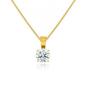 Joyería Personalizada, Nuevos Estilos Minimalistas, Colgante de Moissanita VVS, Corte Redondo, Chapado en Oro, Joyería Fina para Mujer - Product Image 4