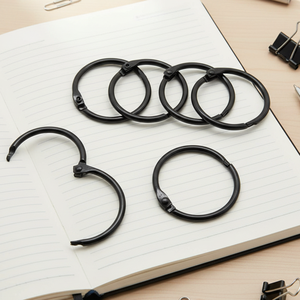 Anillas de Encuadernación de Hojas Sueltas de Metal Negro de 1.2 Pulgadas para Cuadernos, Marca EWANG - Product Image 1