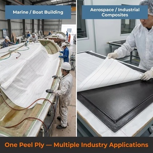 Tissu de démoulage en nylon PA6 210 ℃   Pour le processus de composite en fibre de carbone <span class=keywords><strong>RTM</strong></span> par infusion de résine - Product Image 5