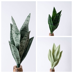 CL20007 piante artificiali Sansevieria pianta serpente finto verde tropicale foglie stelo per casa ufficio negozio arredamento giardino verde - Product Image 5