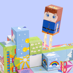 Rompecabezas de cubo mágico de <span class=keywords><strong>princesa</strong></span>, rompecabezas magnético 3D, bloques de construcción, juguetes educativos creativos para niños - Product Image 5