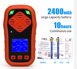 Xách tay công nghiệp multigas Detector co <span class=keywords><strong>H2S</strong></span> <span class=keywords><strong>O2</strong></span> NH3 phân tích khí cho khí chính xác giám sát - Product Image 3