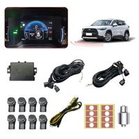 Dashboard Menampilkan Delapan Sensor Parkir Ultrasonik Untuk Toyota Prado & Corolla Cross 2018-2026