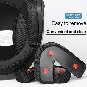 Slke Xe đạp điện xe máy cưỡi xe máy Mũ bảo hiểm bốn mùa ống kính đôi 3/4 mở mặt Mũ bảo hiểm - Product Image 2