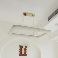 Lustre espagnol moderne en marbre d'albâtre naturel avec forme longue pour salon de thé et salle d'étude