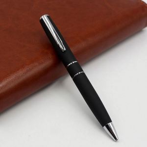 Bolígrafo Recargable de Metal Negro Mate Ecológico, Tamaño Mediano, con Serigrafía - Product Image 3