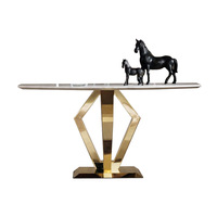 Létanches puuo — pieds métalliques de luxe en acier inoxydable, luxueux et modernes, avec miroir, idéal pour une chambre à coucher, une console en verre ou un couloir
