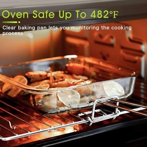 Plat de cuisson en verre résistant aux hautes températures, directement de l'usine, pour four et micro-ondes, ustensile ménager pour poisson vapeur, plats et casseroles de cuisson - Product Image 2