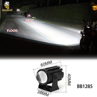 Mini systèmes d'éclairage de conduite, jaune blanc, double couleur, lentille antibrouillard, phare LED pour moto, phare pour moto, faros para moto