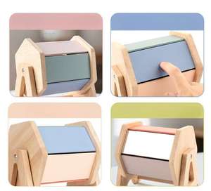 YC Montessori Pendidikan Anak Usia Dini Drum Tekstil Kayu Bersertifikat CE untuk Pengenalan Warna & Pelatihan Berpikir Mainan Bayi - Product Image 3