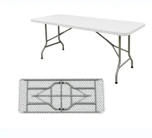 접이식 오피스 스쿨 호텔전 연회 테이블 파티 테이블 의자 대여 직사각형 플라스틱 접이식 테이블