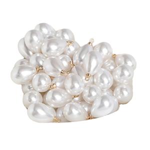 จี้และต่างหูรูปหยดน้ำมุกสีขาว <span class=keywords><strong>SOJI</strong></span> ขายส่ง พร้อมลูกปัดจี้และชาร์มโลหะผสมสำหรับทำเครื่องประดับ DIY - Product Image 4