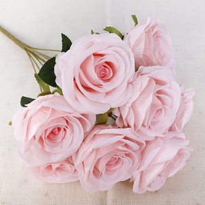 Bouquets de roses artificielles réalistes en soie à longue tige pour la décoration de la maison, des mariages et des fêtes - Product Image 2
