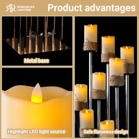 Support de bougie rechargeable pour mariage, lumière d'ambiance pour allée, décoration minimaliste, centre de table pour fête de mariage, hôtel