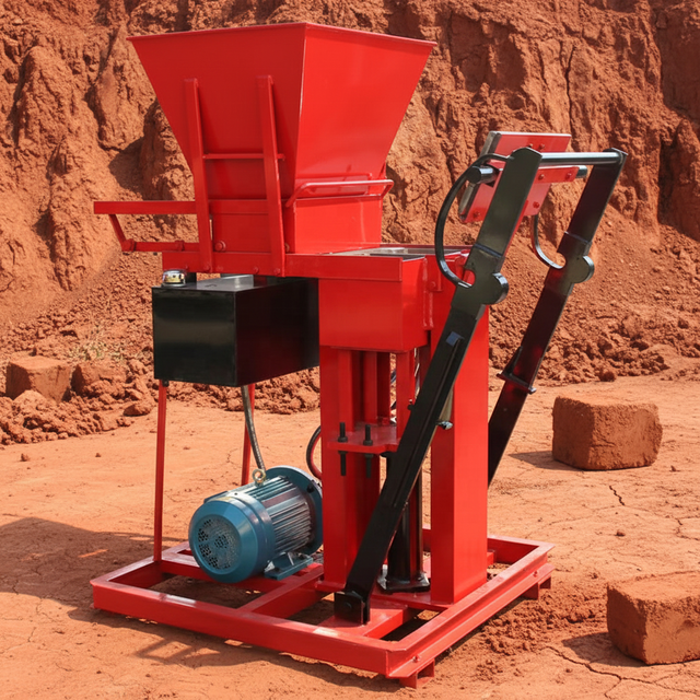 Fully Automatic Interlocking Clay Brick and Hollow Paving Block Making Machine with Gear and Motor 220V-440V