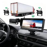 7 Inch Digital Wireless Rear View Camera System, 1080P AHD Anti-Interference, Ideal for Tower Crane & Forklift Safety Monitoring