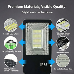 Lampadaire <span class=keywords><strong>solaire</strong></span> 300W, IP65, étanche, à longue portée, durable, avec panneau <span class=keywords><strong>solaire</strong></span> - Product Image 4