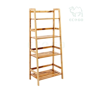 Phổ biến nhất 4-tier tre lưu trữ Kệ giá ổn định kệ sách kệ sách - Product Image 6