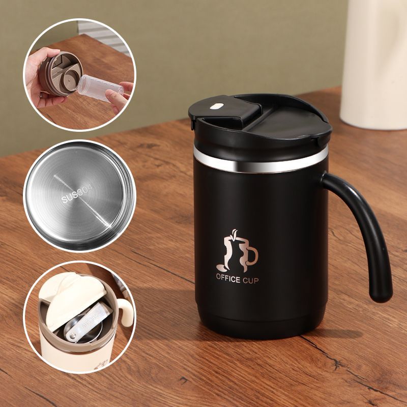 Business Black Stainless Steel Inner Liner [with Tea Strainer]