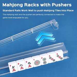 Règle de Mahjong multifonctionnelle 4-en-1 en plastique, pliable et dépliable, épaissie, antidérapante, style américain, pour tri de cartes, 18 pouces - Product Image 4