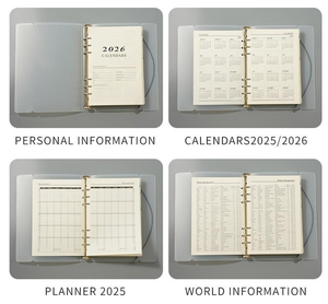 Quaderno <span class=keywords><strong>a</strong></span> <span class=keywords><strong>spirale</strong></span> A5 bianco, carta per calendario <span class=keywords><strong>a</strong></span> 6 fori, 80 <span class=keywords><strong>fogli</strong></span> - Product Image 3