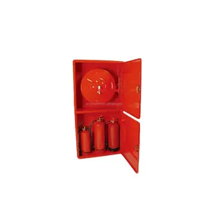 Fire hose reel and dry powder fire extinguisher cabinet