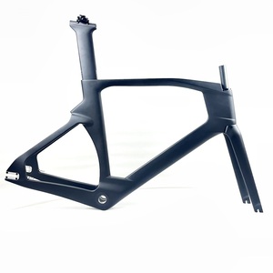 Vélo de piste professionnel |   Vélo à pignon fixe entièrement en carbone avec roues à disque aérodynamiques pour la course en velodrome, cadre en fibre de carbone FM208 ultra-léger - Product Image 1