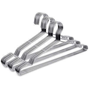 Perchas de alambre metálico personalizadas para ropa, perchas de metal para ropa seca, perchas para camisas, precio bajo, venta al por mayor, alambre galvanizado - Product Image 1