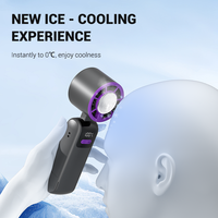 2025 Portable pliable portable Turbo ventilateur 100 vitesse refroidissement à froid glace compresse petit ventilateur électrique Rechargeable ventilateur de Table pour la maison