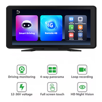 Grabadora de Conducción para Camiones 4G Impermeable de 5 Canales con Seguimiento en Tiempo Real, Monitor de Video HD, ADAS, Visión Nocturna y Pantalla Dividida de 10.36 Pulgadas