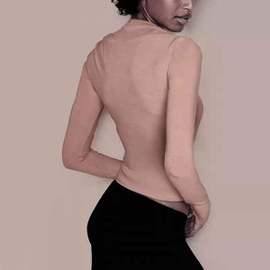 Especial Escote de Yoga de manga larga de tanque Top de corte Slim de Yoga Fitness las mujeres Tank Top - Product Image 4