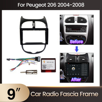 Mekede – autoradio Android, lecteur DVD, cadre de voiture, pour peugeot 206, 2004-2008, panneau vidéo de voiture, fil d'alimentation