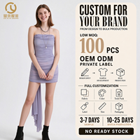 Robe Courte Élégante Sans Manches pour Femme, Tissu Plissé Naturel, Longueur Ras du Sol, Écologique, Nouvelle Collection Été de Haute Qualité