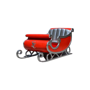 Escultura de trineo de Papá Noel de fibra de vidrio personalizada de alta calidad para decoración de vacaciones de Navidad comercial interior y exterior - Product Image 4