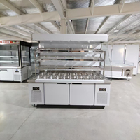 Vitrine réfrigérée commerciale en acier inoxydable à 3 portes, à refroidissement mécanique, pour Malatang, idéale pour les restaurants de Hot Pot
