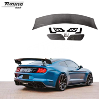 Alerón Estilo GT500 de Fibra de Carbono (Versión Alta) para Mustang S550 GT ECO 2015-2023, Kit de Conversión y Mejora