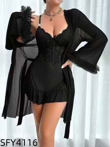 SFY4116 Conjunto de Lencería y Pijamas para Mujer, Diseño Sólido, Disfraces Sexys, Oferta, Bodysuits y Ropa Interior Femenina - Product Image 4