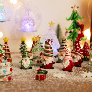 Sáng Tạo Giáng Sinh Màu Thủy Tinh Santa Claus Faceless Thủy Tinh Bảng Búp Bê Trang Trí Nội Thất Xe Đồ Trang Trí Xmas Cây Xe Trang Trí - Product Image 2