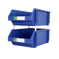 Bacs de rangement en plastique robustes avec couvercles, empilables, pour la gestion des outils dans les garages et ateliers
