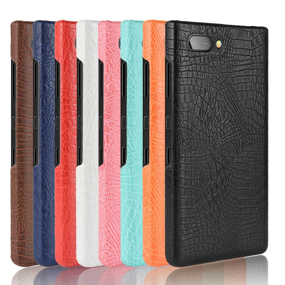 Croco Skin PU Leather Matte Back Cover Phone Case For For BlackBerry Key2 / KEYone/ Mercury/dtek70 / PRIV
