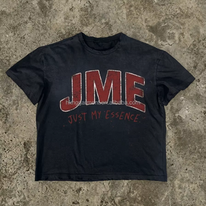 Men's Vintage Graphic T-<b>Shirt</b> Heavyweight Cotton DTG Printed Round Neck Oversize Short Sleeve <b>Waffle</b> Knit Distressed tshirt - Product Image 1