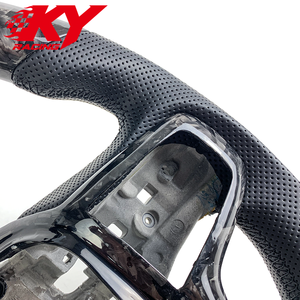Volant en cuir et fibre de carbone forgé sur mesure pour Chevrolet Silverado 1500 LTZ RST Tahoe Suburban Blazer 2019-2026 - Product Image 3