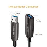 Cable de Extensión USB 3.0 de Fibra Óptica de Alta Velocidad de 5M 10M 20M 30M, Macho a Hembra, para Computadora