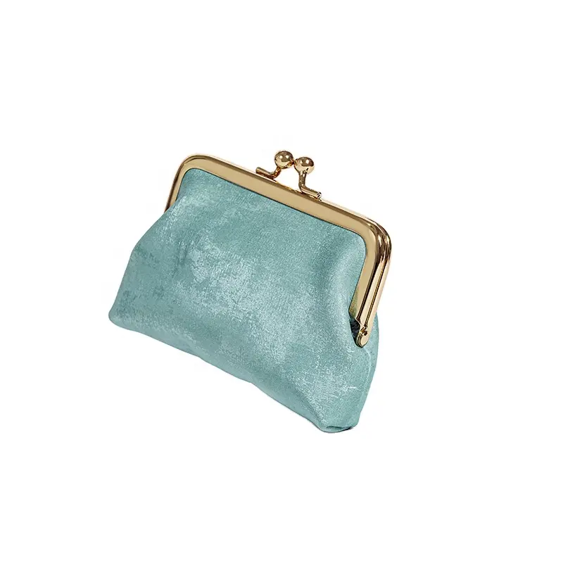 New Fashion High Quality Satin Mini Women's Purse And Handbags Retro Genuine Leather Wallet For Women
