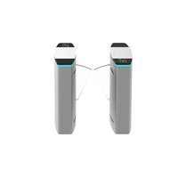 Tourniquet de sécurité pour entrée scolaire en acier inoxydable 304, barrière pivotante automatique avec lecteur d'empreintes digitales