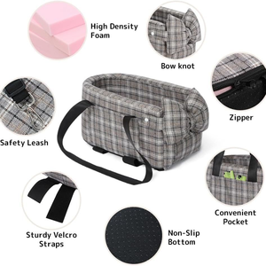 Venta al por mayor barato transpirable nuevo diseño llevar cachorro bolsa de transporte para mascotas para perro gato coche viaje asiento de seguridad para mascotas - Product Image 3