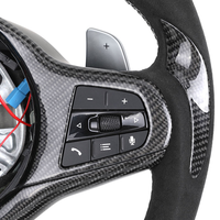 Setir Kemudi Serat Karbon LED Berpemanas Khusus untuk BMW G01 G02 G05 G06 G20 G22 G26 G27 G30 M3 G80 G82 F97